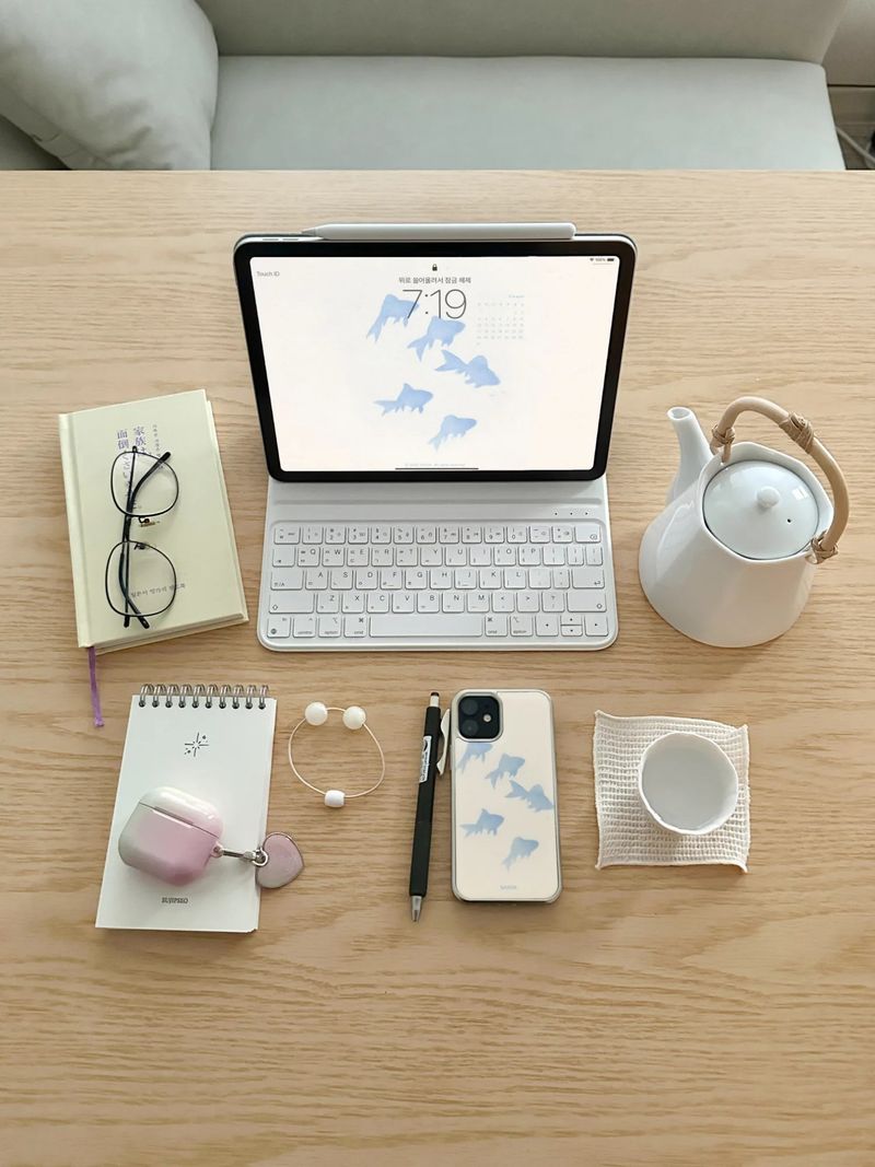 Blue Fish_Silver iPhone Galaxy Case(MagSafe)