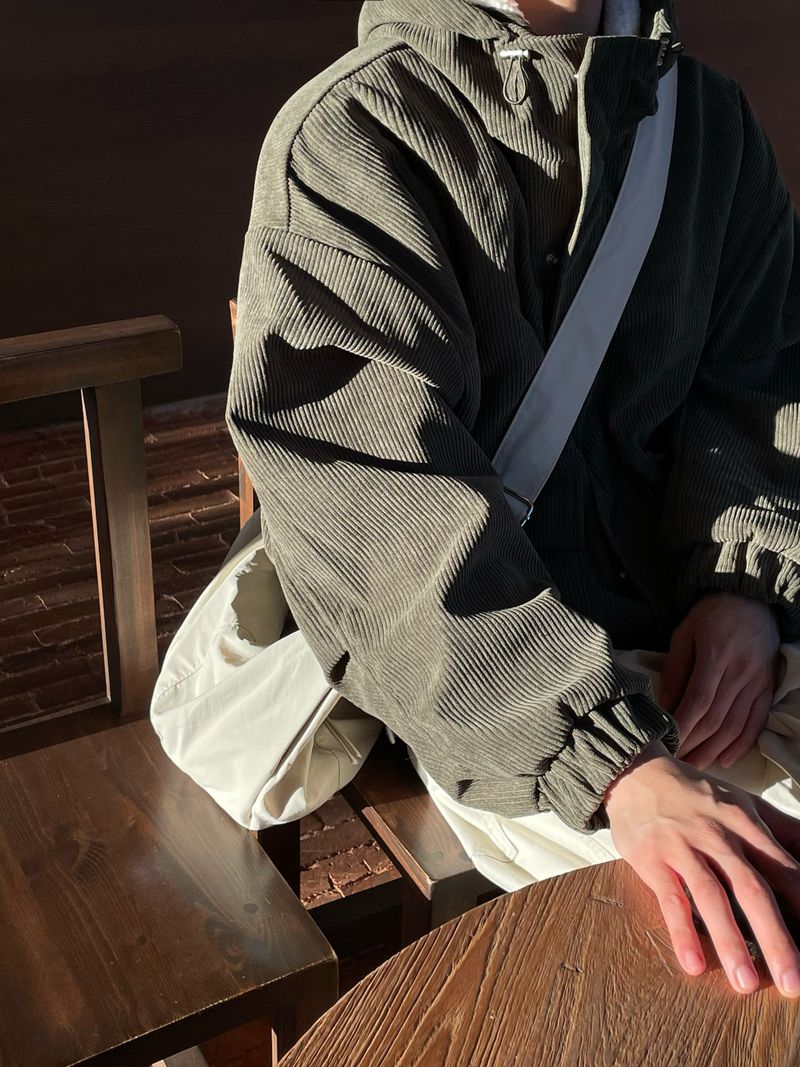 Moss Corduroy Hooded Jacket (3 Colors)
