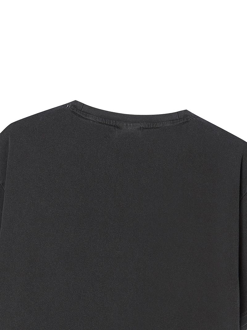 BUTTON TEE CHARCOAL