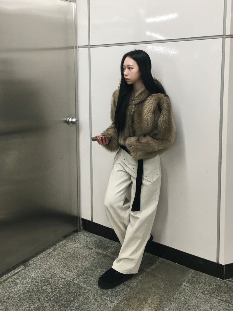 Mua Crop Fur Jacket (1c)