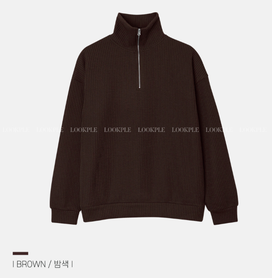 Hendes Daily Ribbed Semi-Zip Up Knit