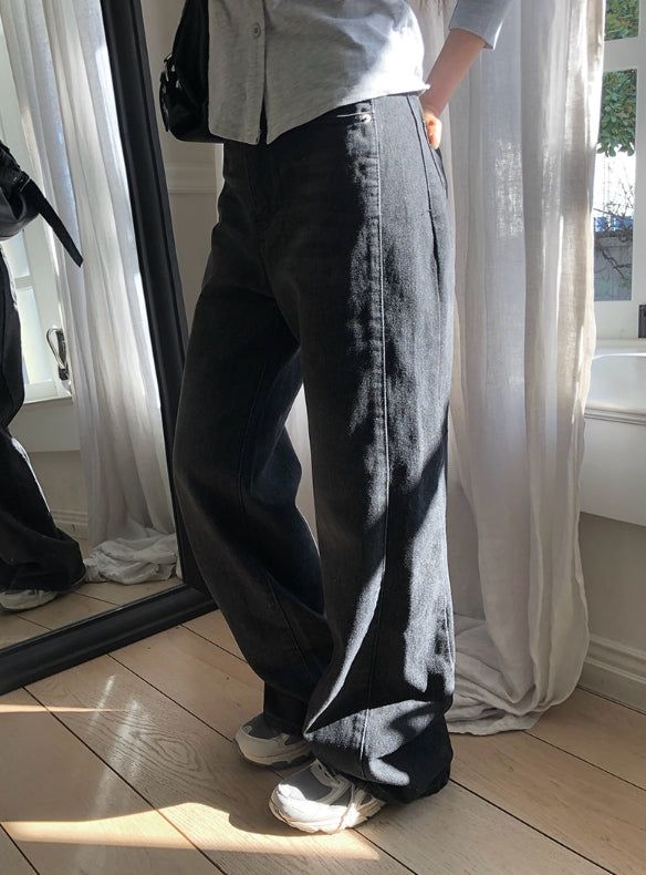 anyonemore（エニーワンモアー）の「トックスウォッシュ加工カットワイドデニムパンツ（パンツ）」