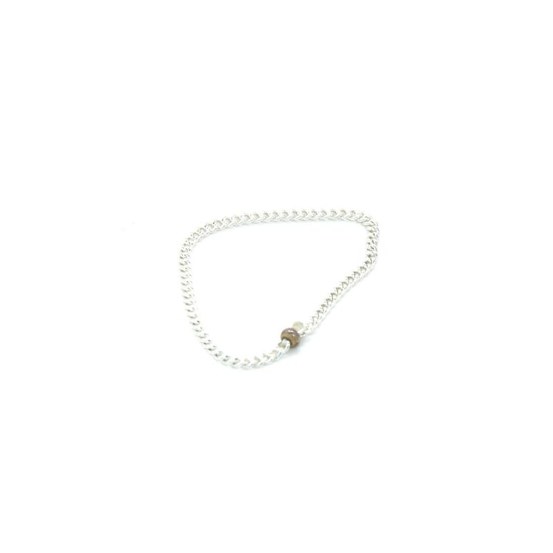 Only Silver Chain Ring (Black)