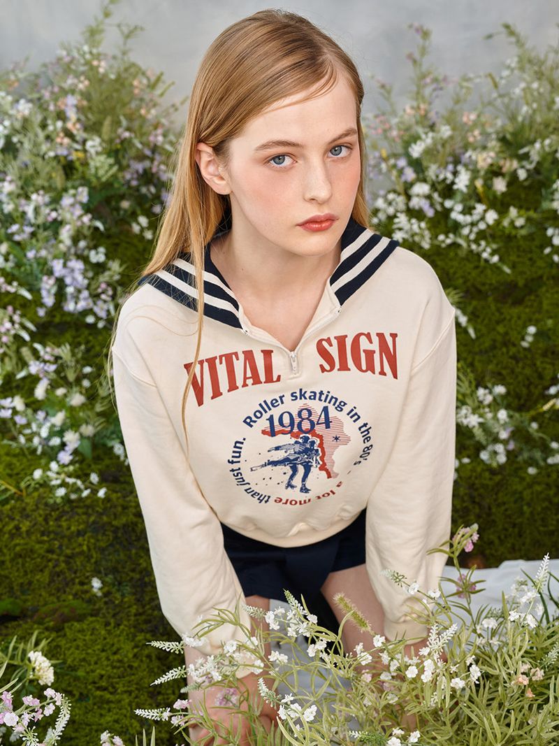 Figureskate Half Zip-up Sweatshirt