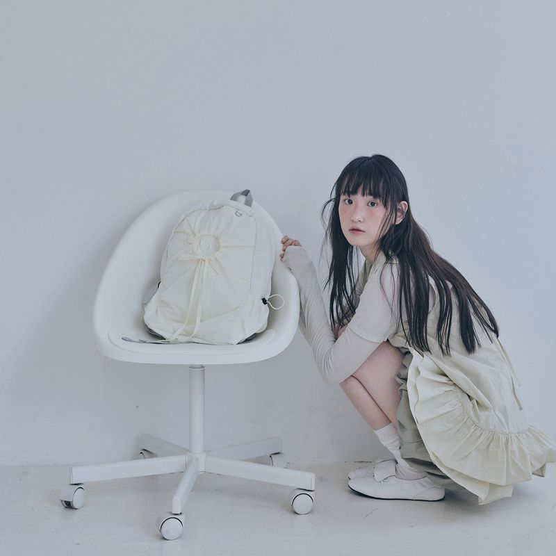 hole string po backpack (light yellow)