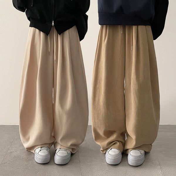 Keno Number Patch Back Pocket Banding Wide Pants