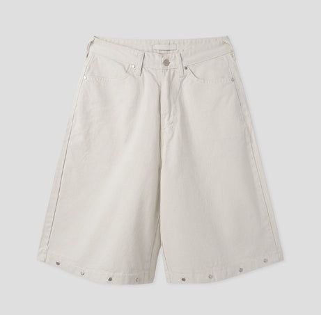 Leaden Stud Cotton Bermuda Shorts
