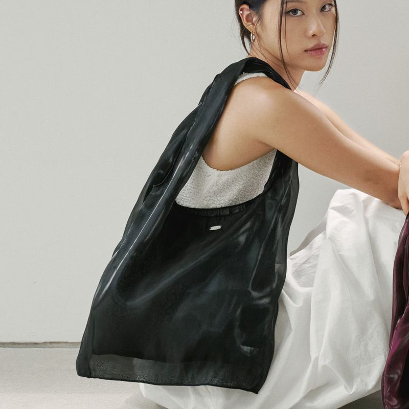 TEMP'S（テンプス）の「新作レイヤードオーガンジーバッグ_ブラック（バッグ）」