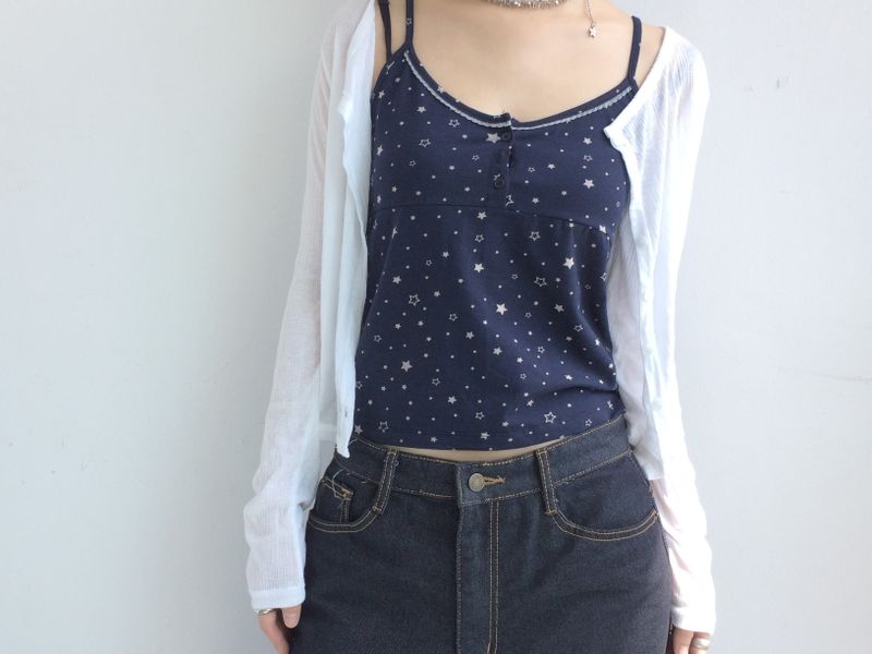 Dawn Star button sleeveless