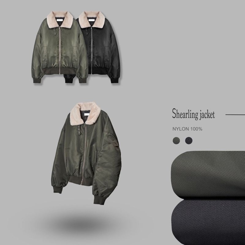 Cropped Aviator Mustang Jacket (2 colors)