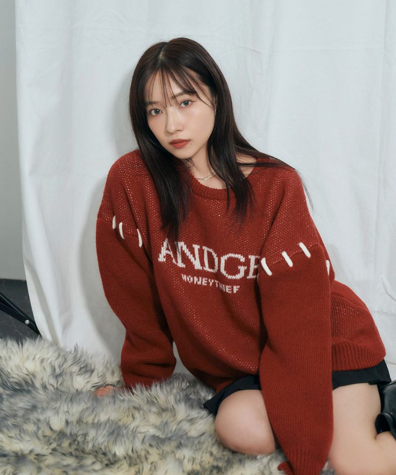 ANDGEEBEE(アンジービー)の「UNISEX ロゴカラーニット(Tops)」