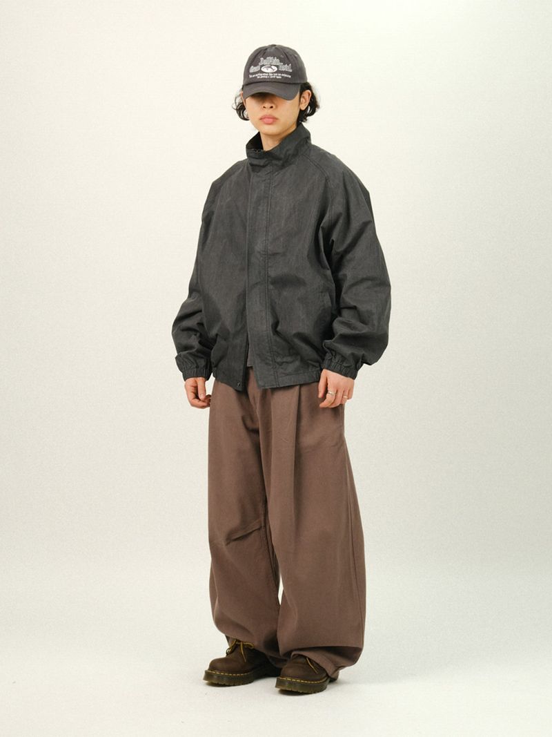 TH Washed CN Crop High-neck Jacket