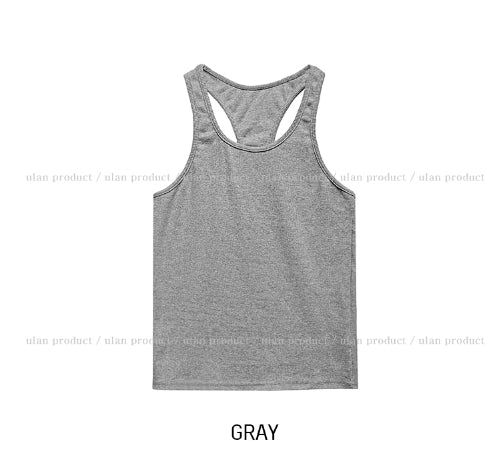 [U-BASIC] Cerandi Ribbed Y Mango Sleeveless