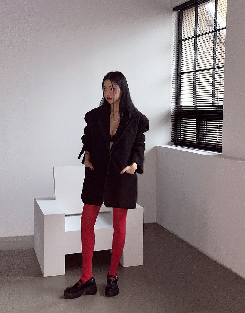 Boxy Oversized Fit Quilted Wool Jacket
