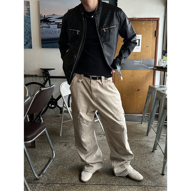 [PROMOTION] Vegan leather shoulder patch jacket