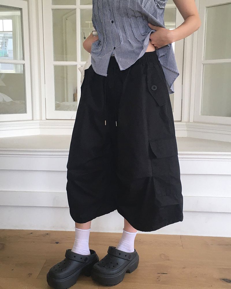 Neyo two-way string cargo Bermuda pants
