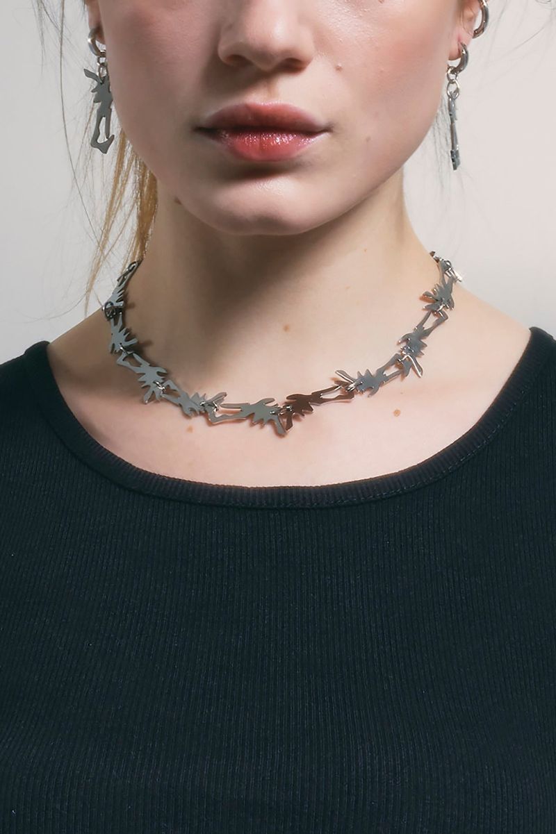 NO.341 [SILVER] GEOMETRY NECKLACE
