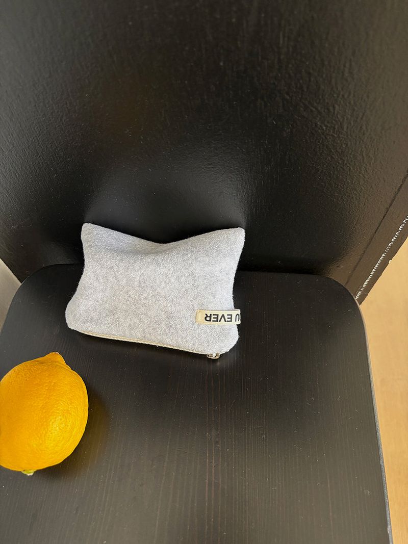 Terry flat pouch - melange , M size