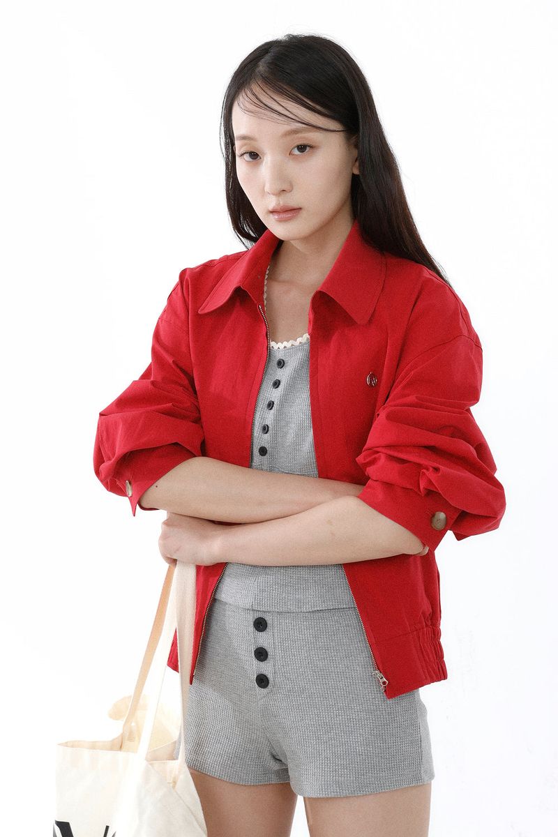 HIGH-DENSITY TWILL WORK JACKET_RED