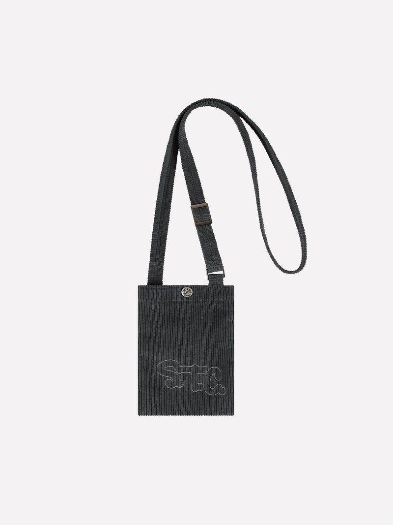 S.T.C. CORDUROY CROSS MINI BAG (BLACK)
