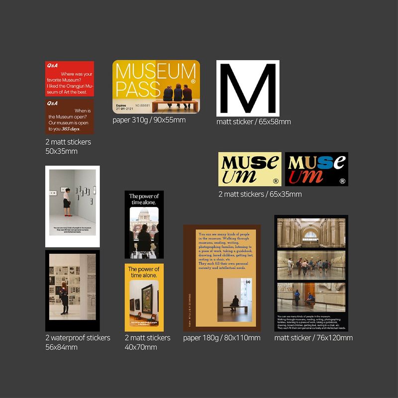 oab museum pack / scrap sticker set