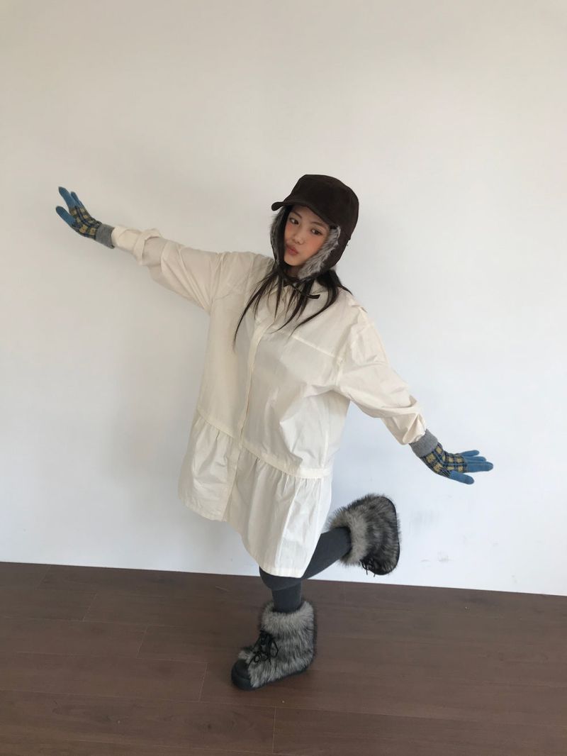 low-key shirt dress (2color)