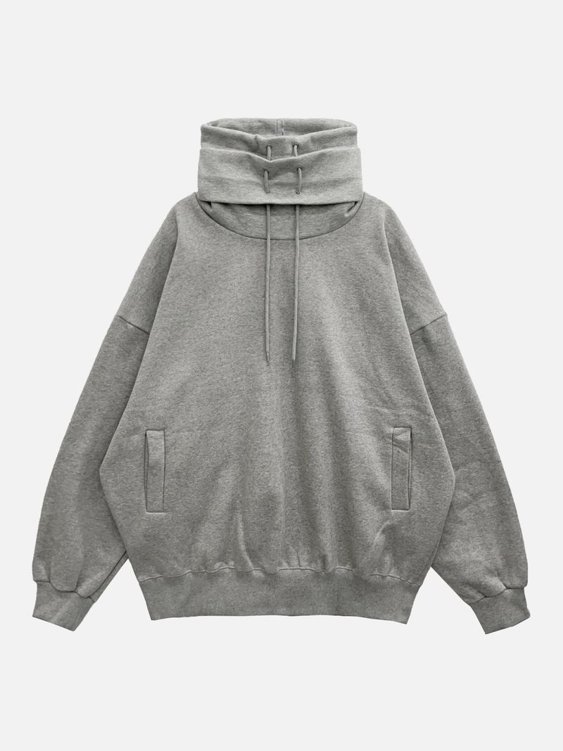 Double turtleneck over sweatshirt 2C