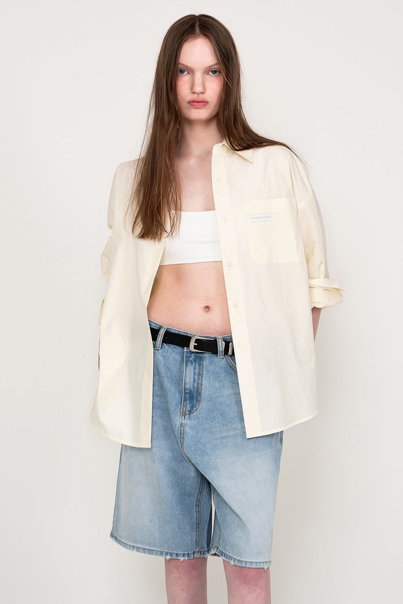 THEOHYOU（ザオユ）の「[2nd-Order]SUMMER OVER-FIT SHIRTS (BUTTER)（Tops）」