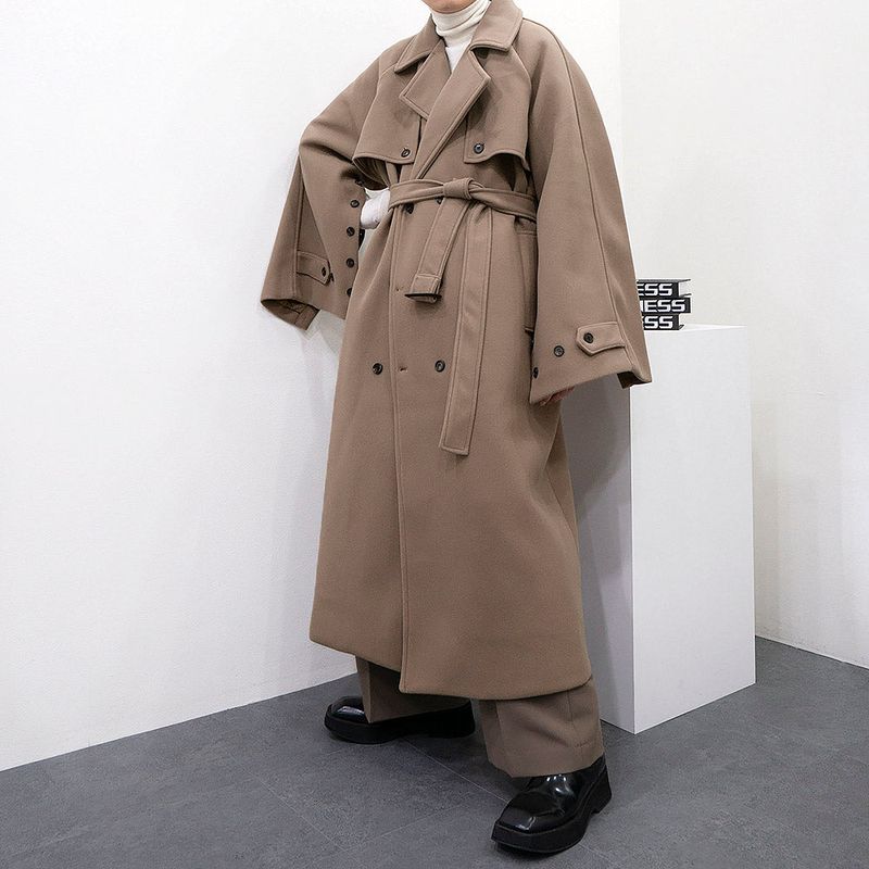 COZINESS（コジネス）の「SK Button slit wool robe long coat (3 colors)（Jackets/Outerwear）」