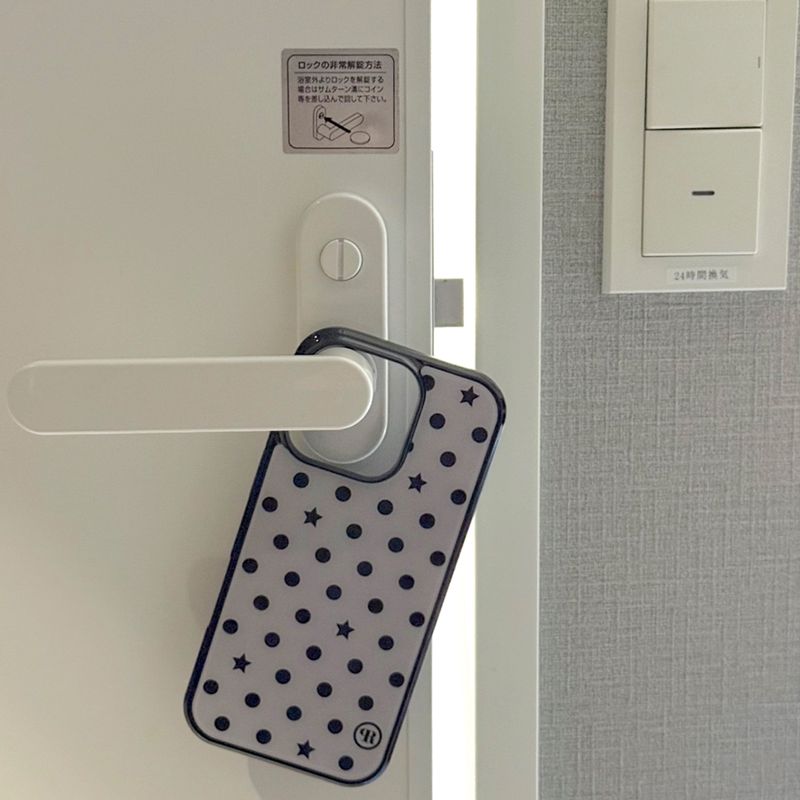 holypeachproject（ホリーピーチプロジェクト）の「[MADE] s ★ dot. (grey) glass bumper iPhone case（Smartphone Accessories）」