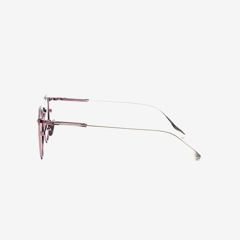 Knouun Round titanium glasses CODE. 104. B Brown N Gold