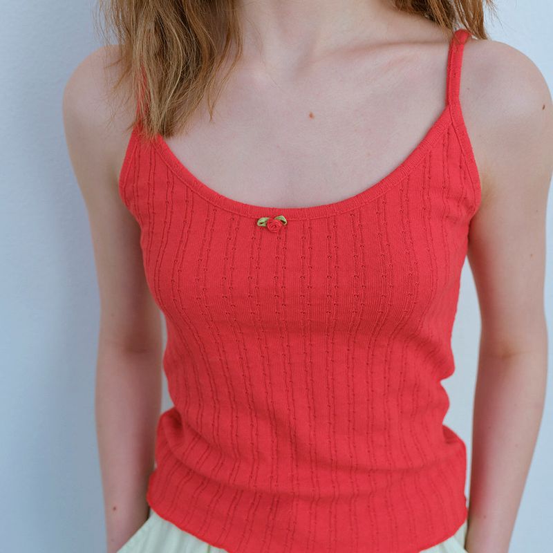 FUN FROM FUN(ファンフロムファン)の「 ROSE SLEEVELESS TEE, RED(Tops)」