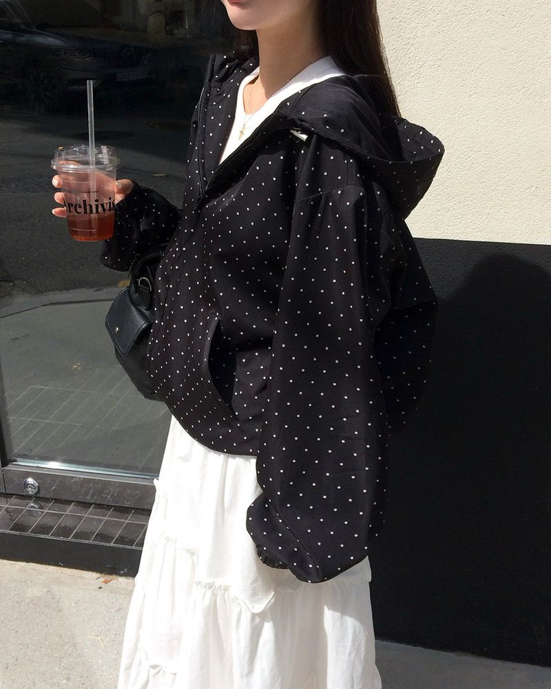 Milly Dot Hooded Windbreaker