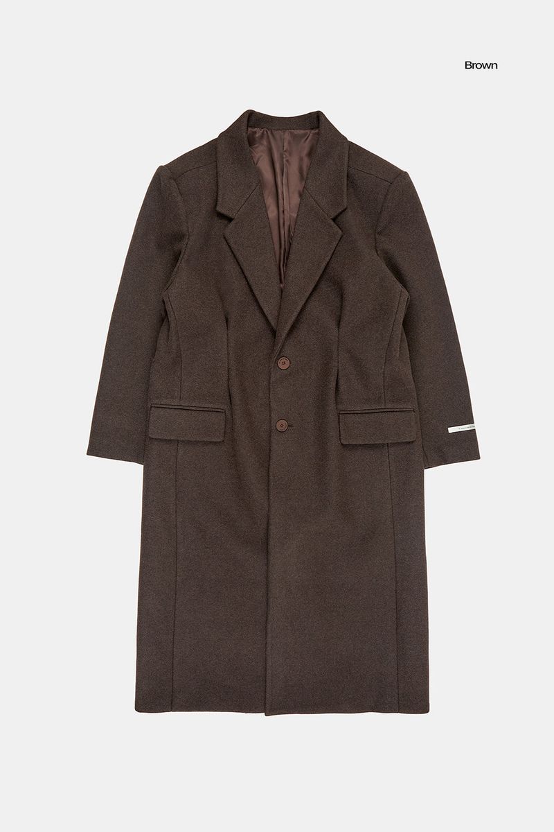 Dart wool over maxi coat