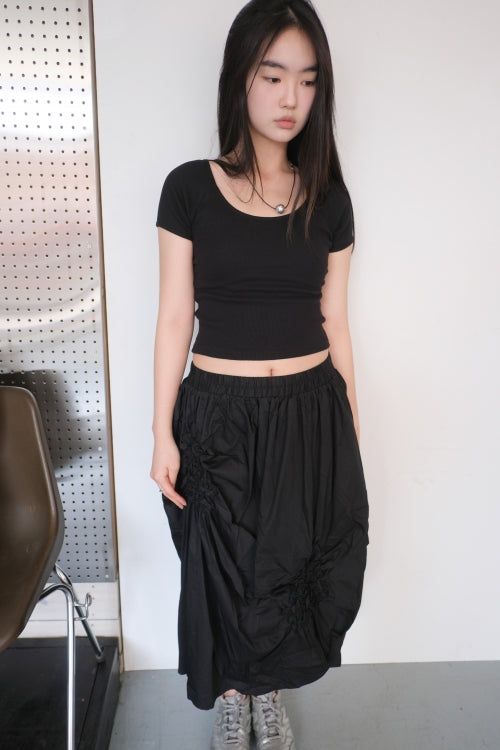 callhag（コールハグ）の「flared shirring skirt（Skirts）」