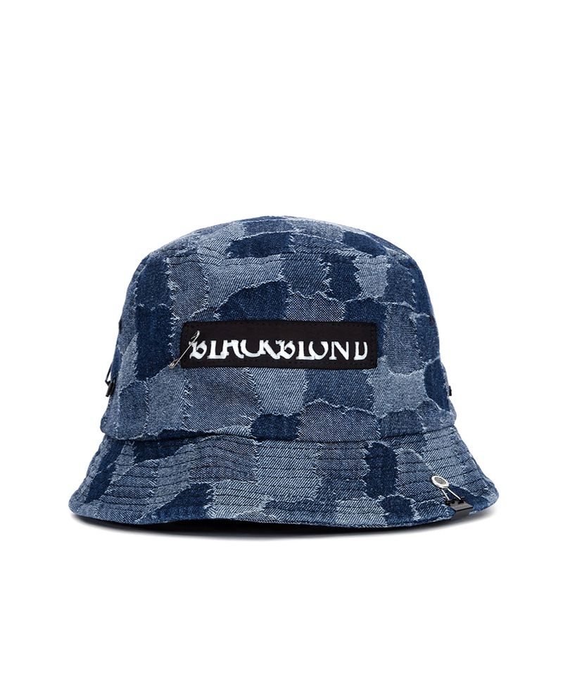 BLACKBLOND（ブラックブロンド）の「BBD The Apparition Patchwork Denim Bucket Hat (Blue)（Hats）」