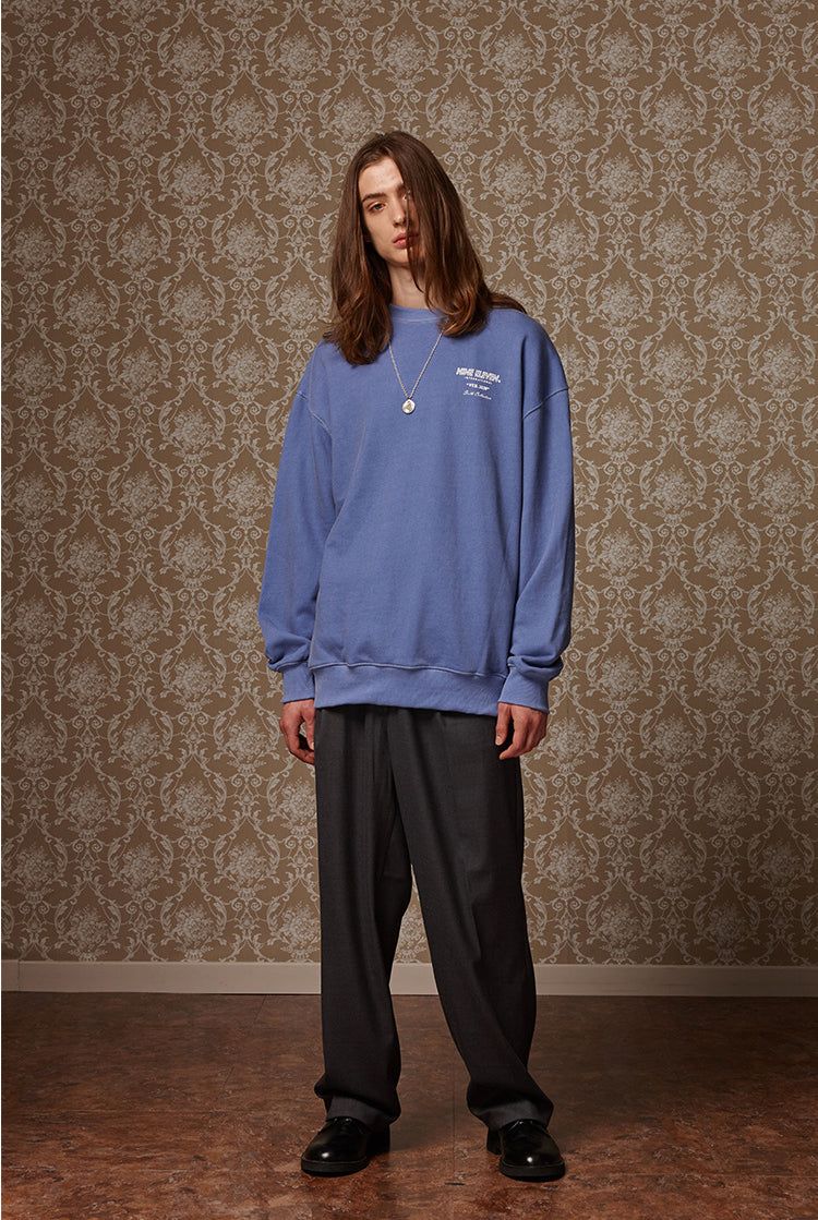 Pigment washed crewneck