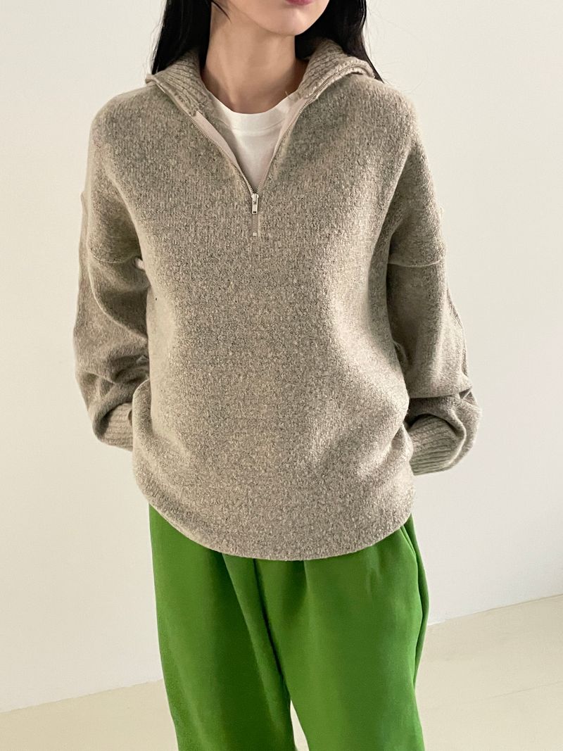 Arendal half zip-up knit