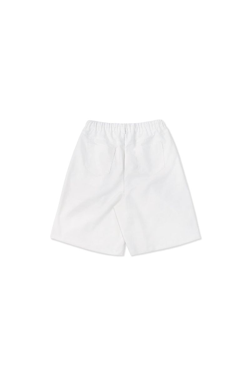 Pintuck bermuda pants_ivory