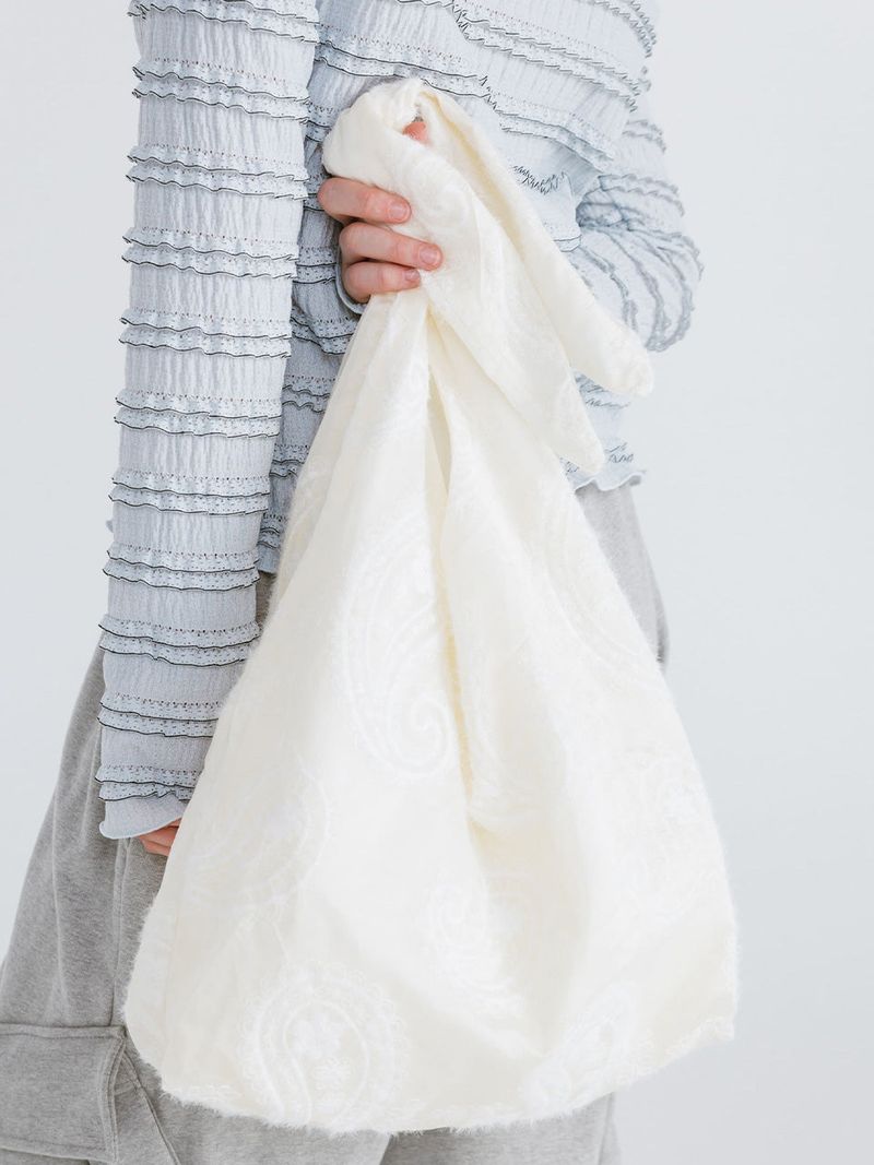 SOFT ROUND ORGANZA BAG / IVORY