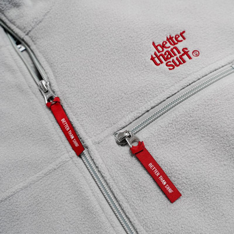 LOGO FLEECE JACKET grey