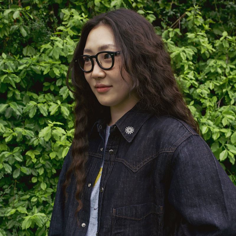 Western linen denim shirts / Dark indigo