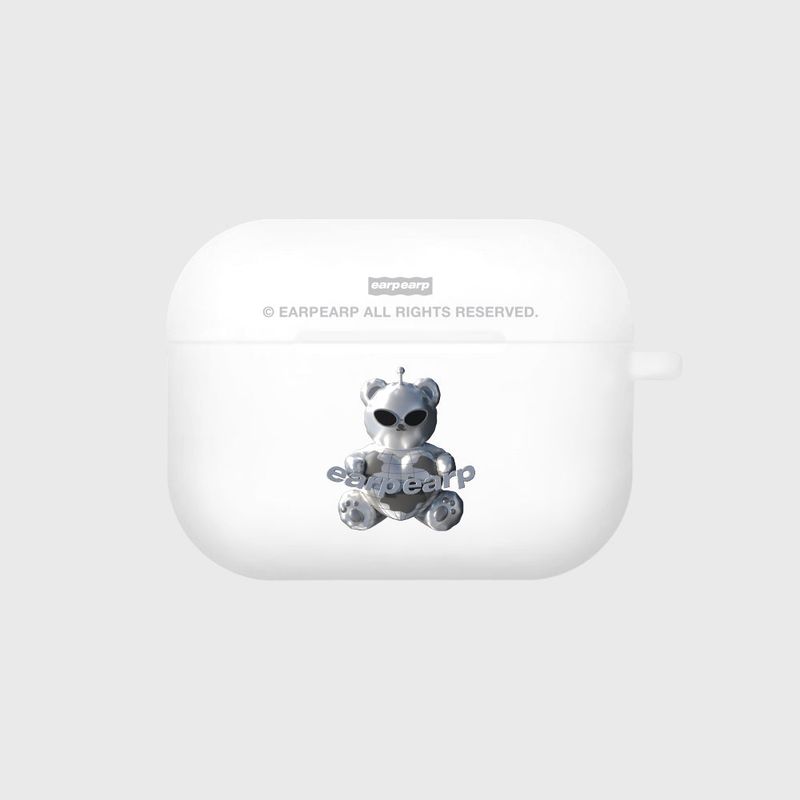 EARPEARP(アプアプ)の「SPACE NIGHT STEEL BEAR-WHITE(AIR PODS PRO-COLOR JELLY)(Hats)」