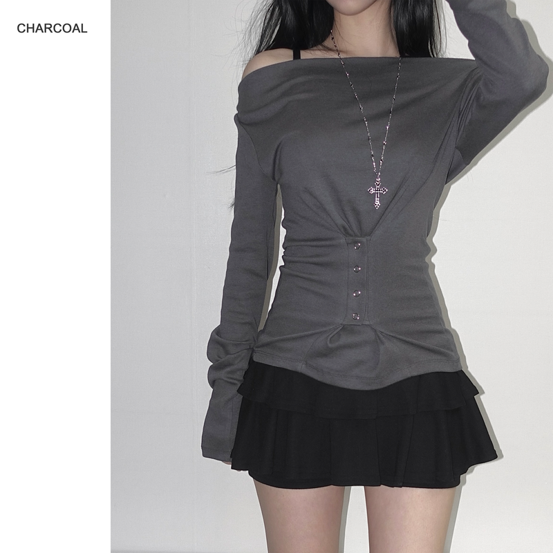 Slim Front Button Off T