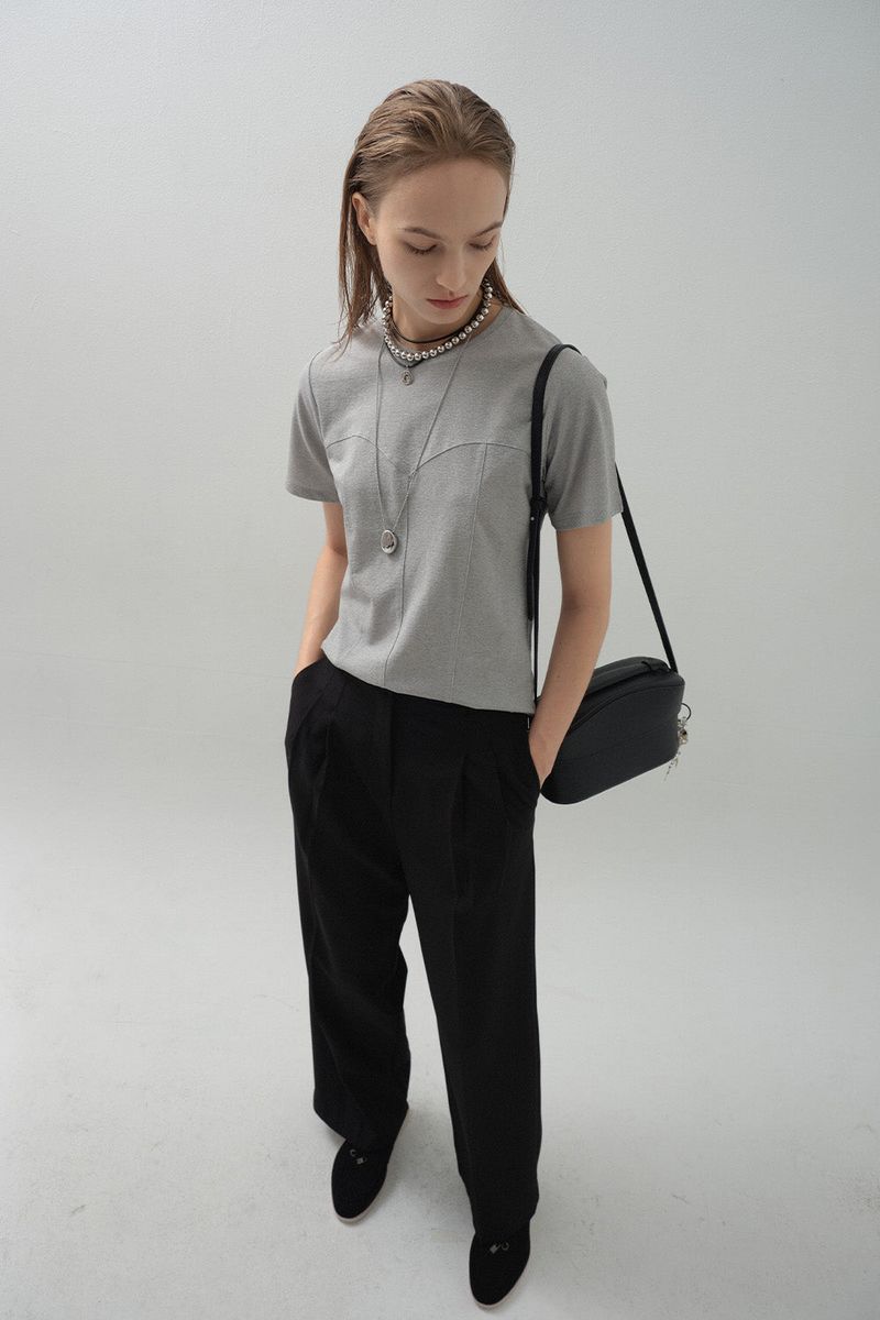Bustier Line Top_Grey