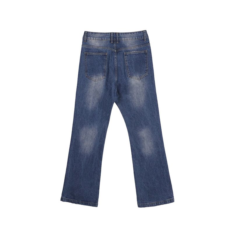 ASCLO Diagonal Incision Bootcut Denim Pants