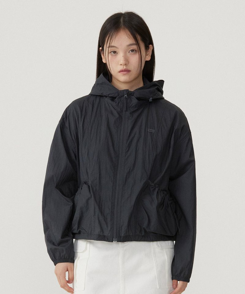 Covernat（カバーナット）の「Women's Sheer Shirring Nylon Jacket Charcoal（Jackets/Outerwear）」