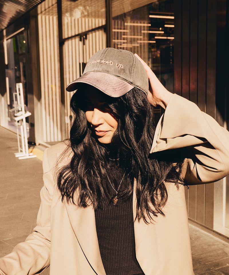MESSAGE STRAPBACK DIRTY -CHARCOAL/CORAL-