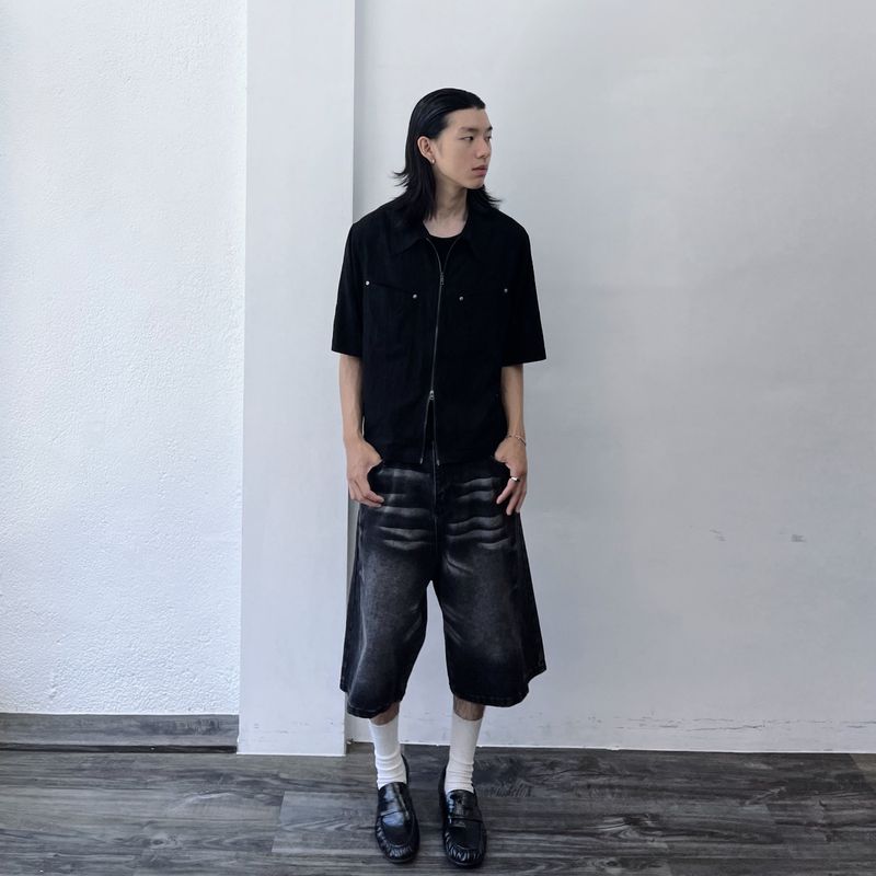 Rivet Double-Zip Shirt