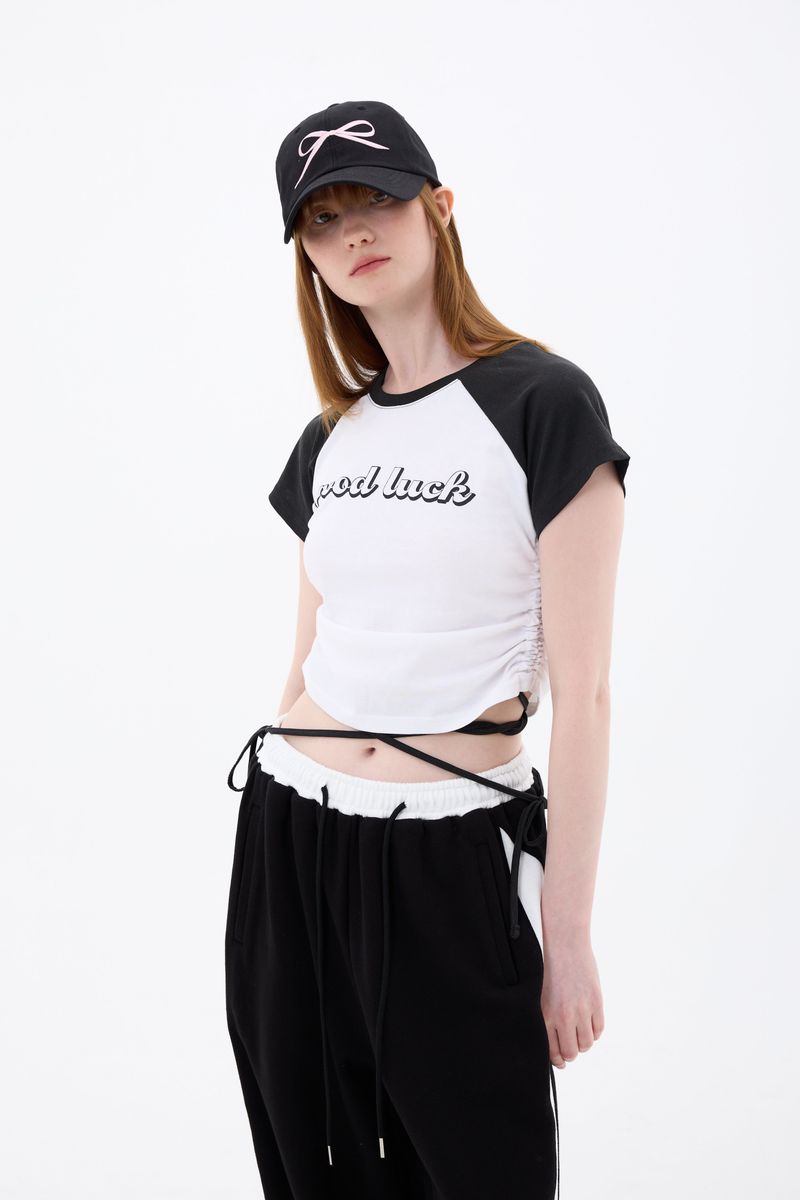 GOOD LUCK LOGO T-SHIRT / CHARCOAL